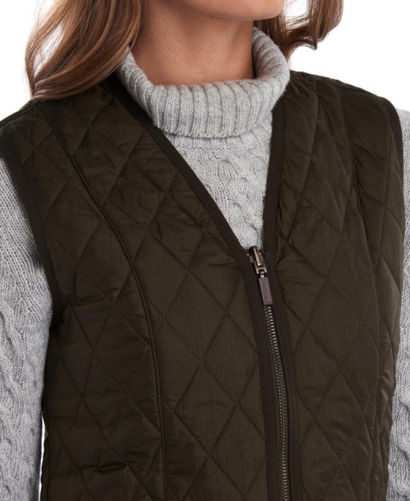 Chalecos Barbour Betty Interactive Liner Waistcoat Mujer Verde Oliva Oscuro Mexico | E3I97331