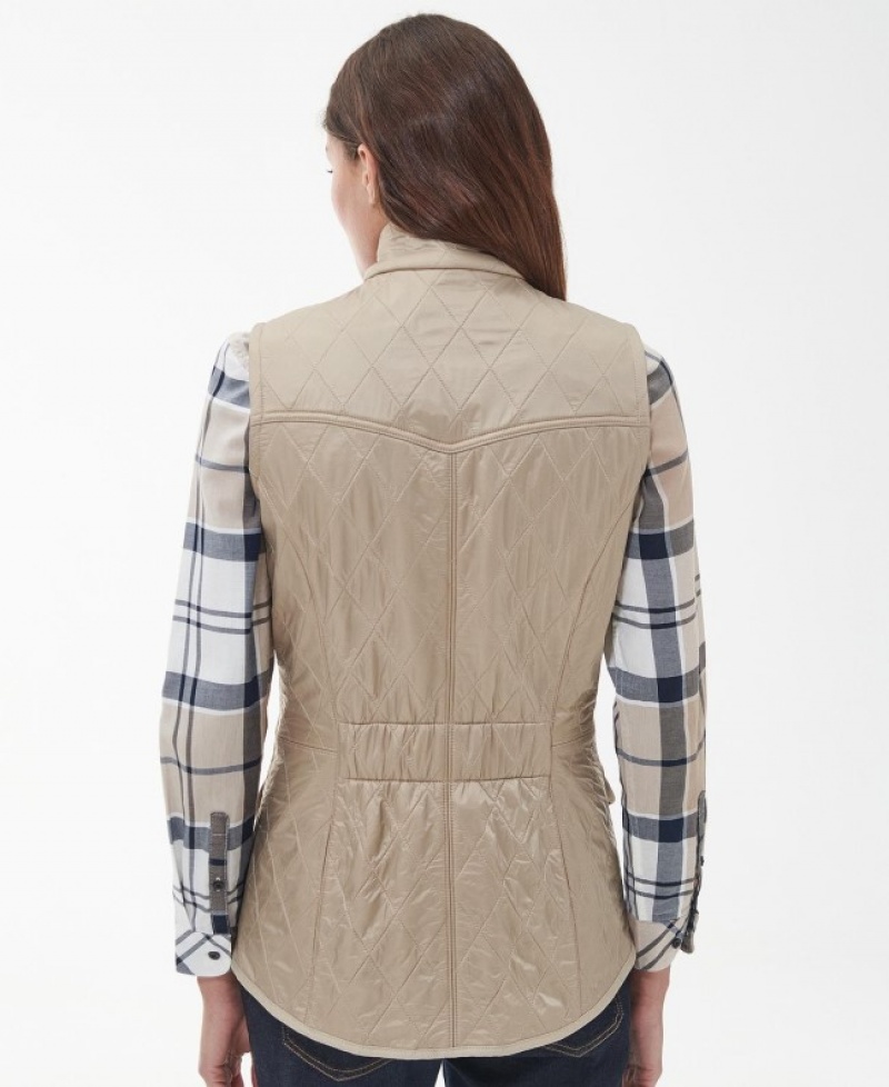 Chalecos Barbour Cavalry Gilet Mujer Beige Mexico | F8N33401