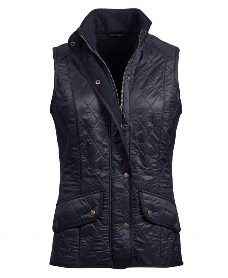 Chalecos Barbour Cavalry Gilet Mujer Negros Mexico | R9N83690