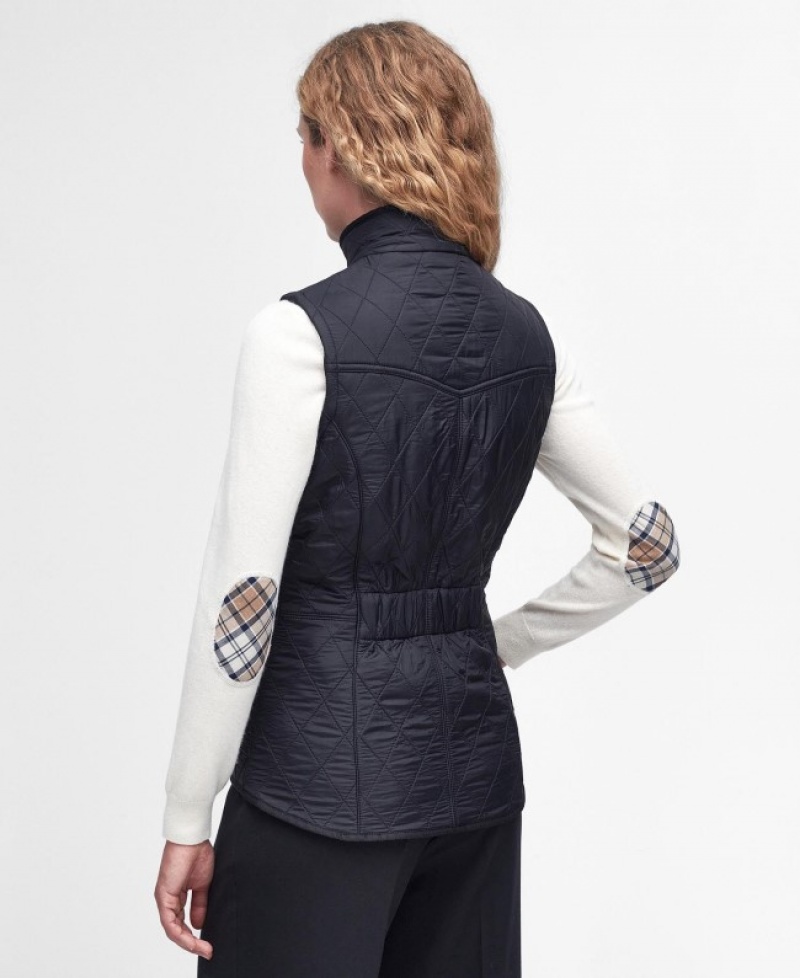 Chalecos Barbour Cavalry Gilet Mujer Negros Mexico | R9N83690