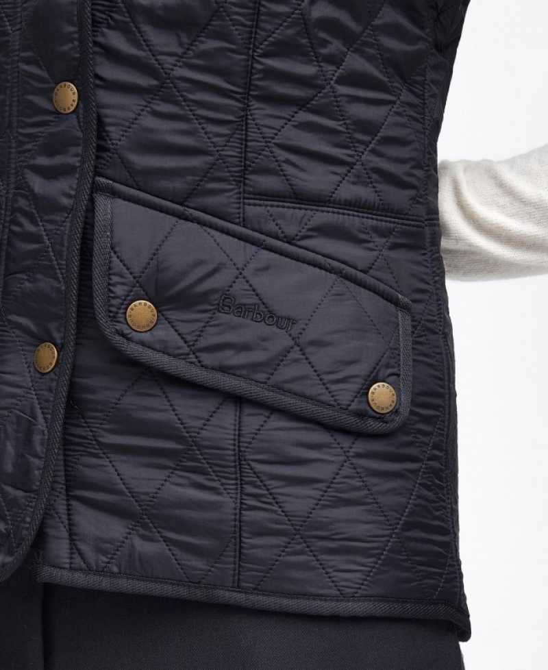 Chalecos Barbour Cavalry Gilet Mujer Negros Mexico | R9N83690