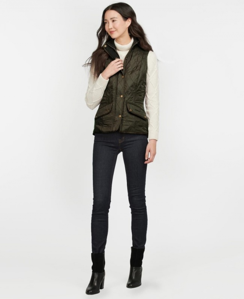 Chalecos Barbour Cavalry Gilet Mujer Verdes Mexico | S9M63239