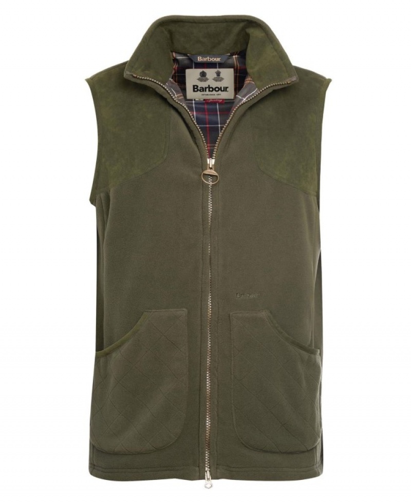 Chalecos Barbour Dunmoor Gilet Hombre Verde Oliva Mexico | T4P42509