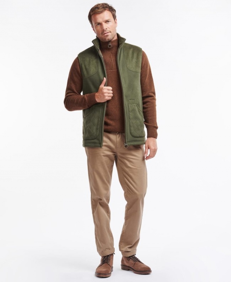 Chalecos Barbour Dunmoor Gilet Hombre Verde Oliva Mexico | T4P42509