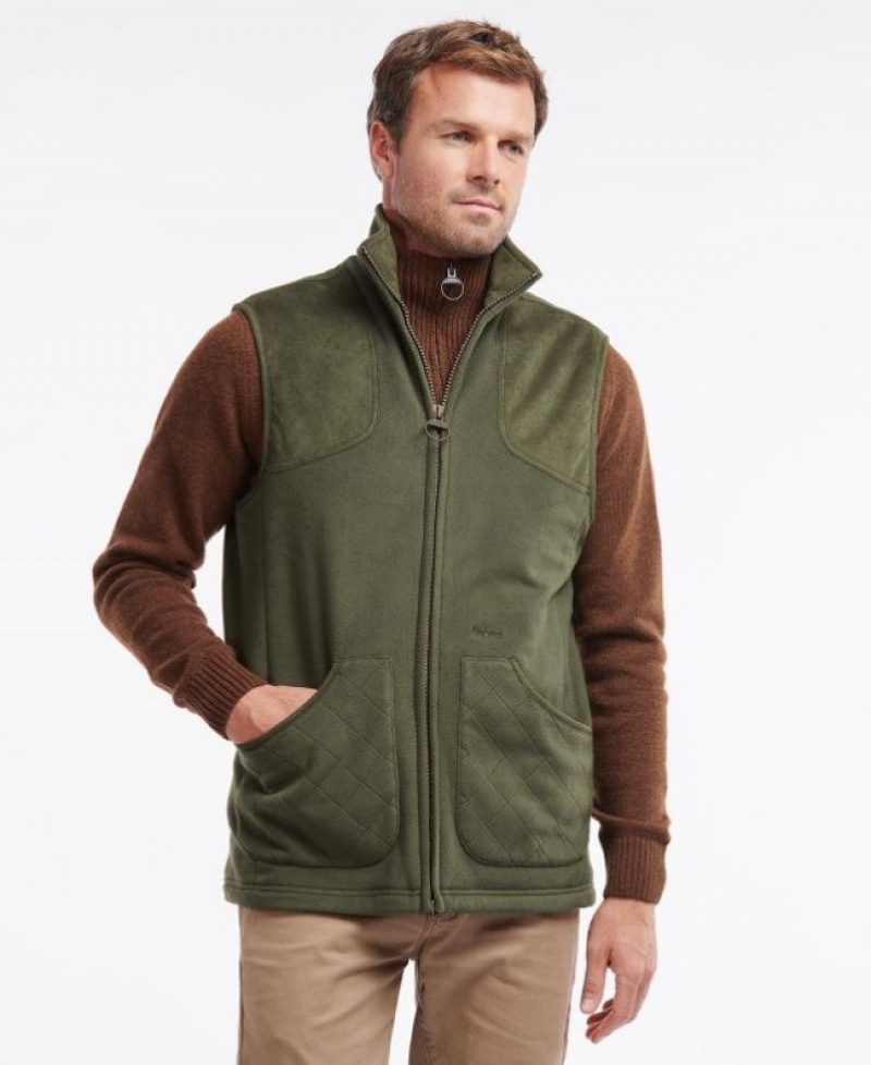 Chalecos Barbour Dunmoor Gilet Hombre Verde Oliva Mexico | T4P42509