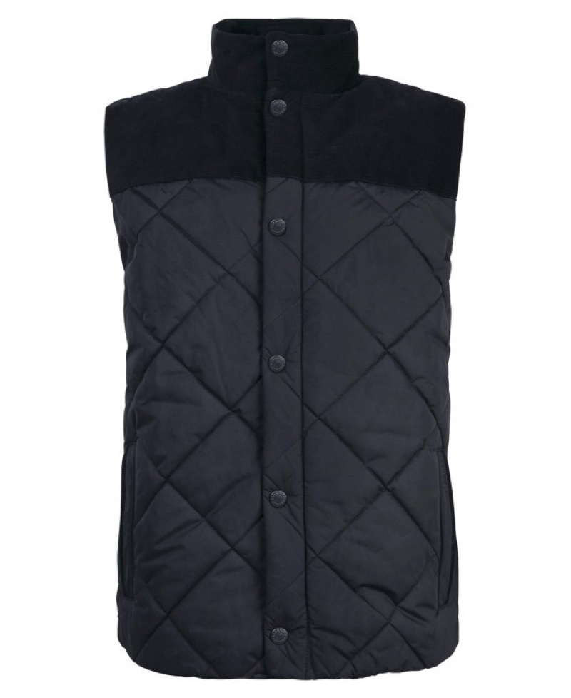 Chalecos Barbour Elmwood Gilet Hombre Negros Mexico | Q9T14064