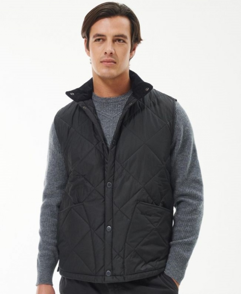 Chalecos Barbour Liddesdale Gilet Hombre Negros Mexico | S9J78426