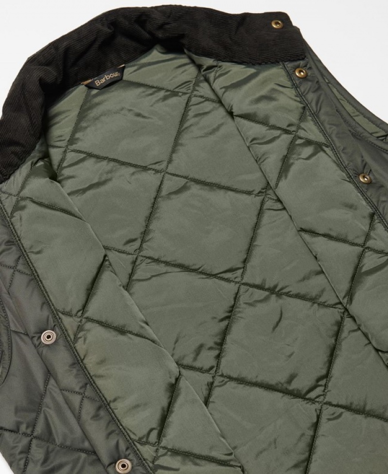 Chalecos Barbour Liddesdale Gilet Hombre Verdes Mexico | X5U44304