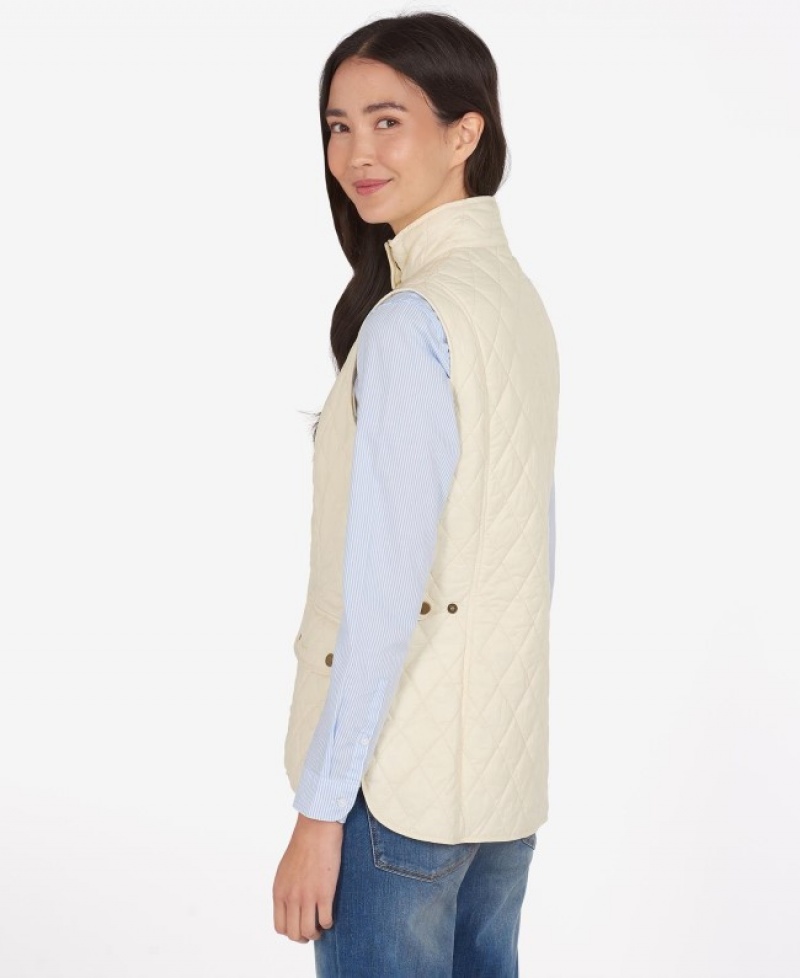 Chalecos Barbour Otterburn Gilet Mujer Creme Mexico | T2R53129