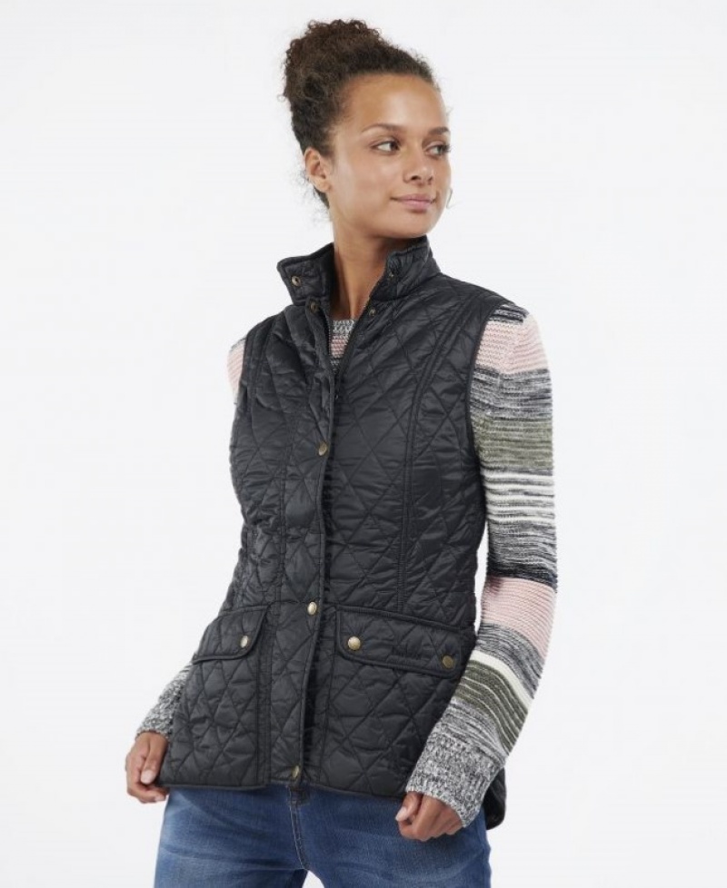 Chalecos Barbour Otterburn Gilet Mujer Negros Mexico | L4G40495