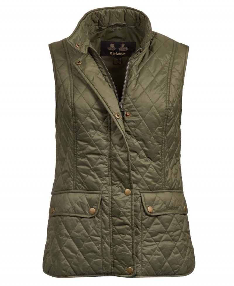 Chalecos Barbour Otterburn Gilet Mujer Verde Oliva Mexico | F0N35937