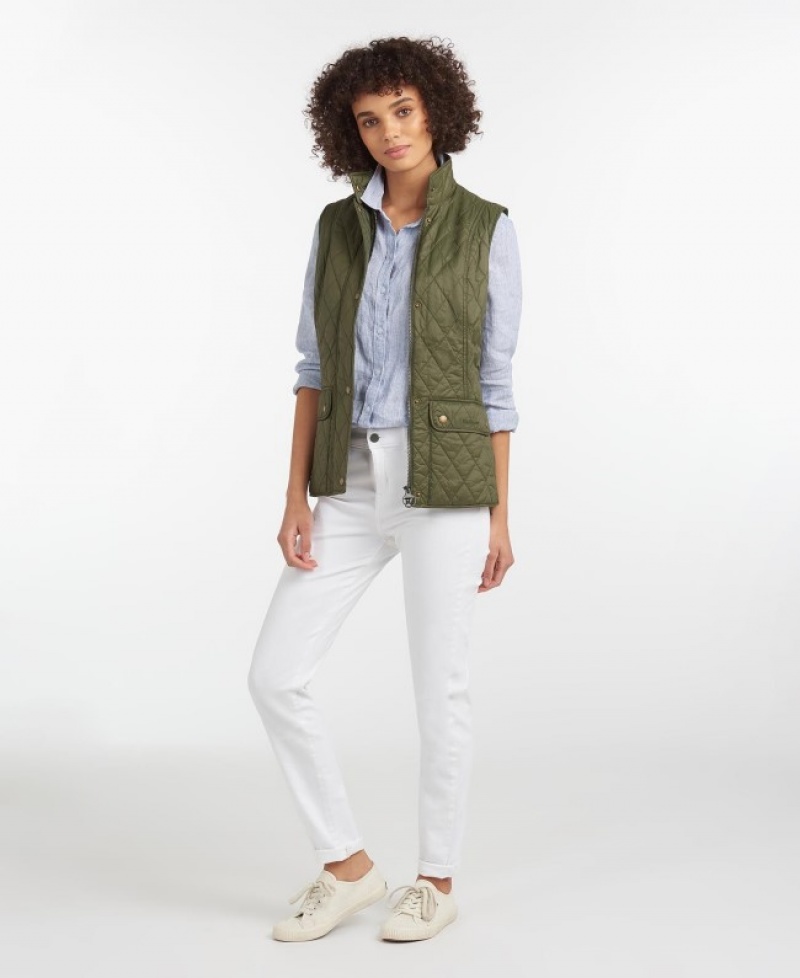 Chalecos Barbour Otterburn Gilet Mujer Verde Oliva Mexico | F0N35937