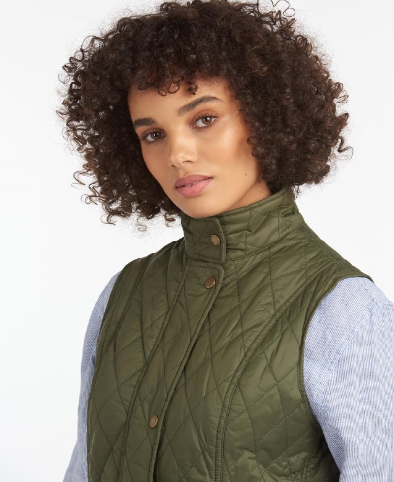 Chalecos Barbour Otterburn Gilet Mujer Verde Oliva Mexico | F0N35937