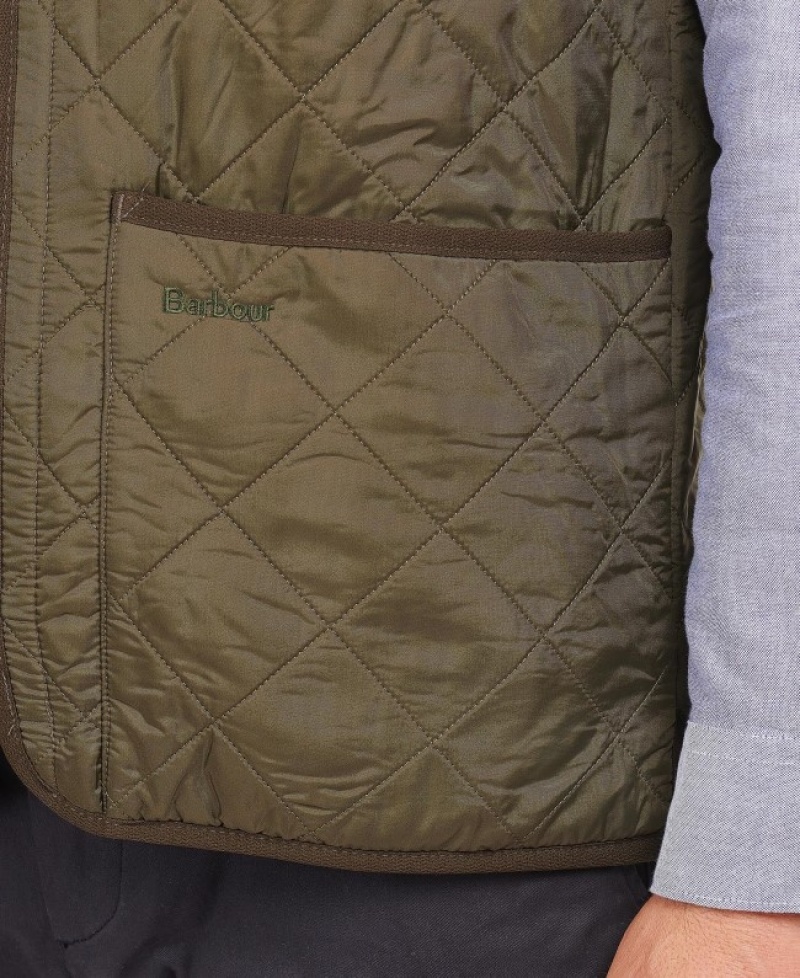 Chalecos Barbour Polarquilt Zip-In Liner Waistcoat Hombre Verde Oliva Mexico | P0G52610