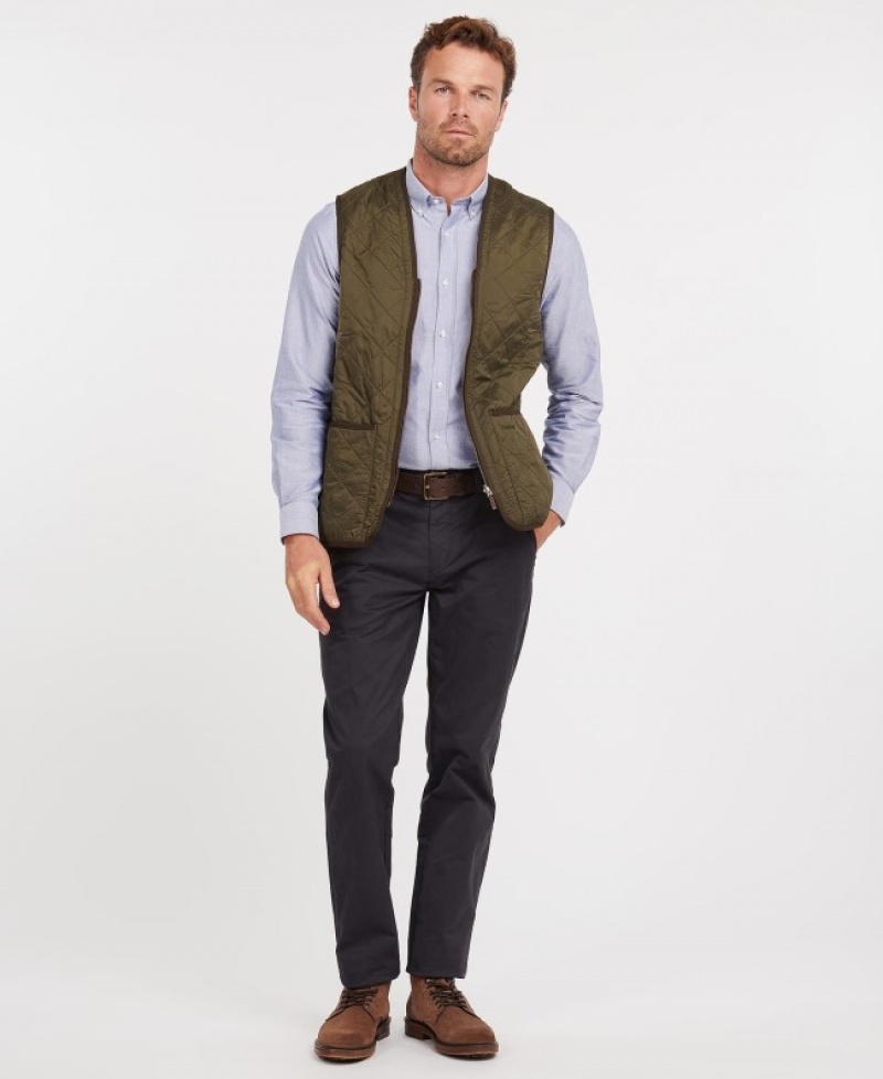 Chalecos Barbour Polarquilt Zip-In Liner Waistcoat Hombre Verde Oliva Mexico | P0G52610