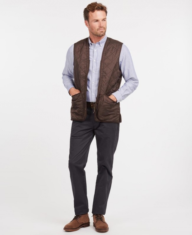 Chalecos Barbour Polarquilt Zip-In Liner Waistcoat Hombre Marrom Mexico | Q7C56540