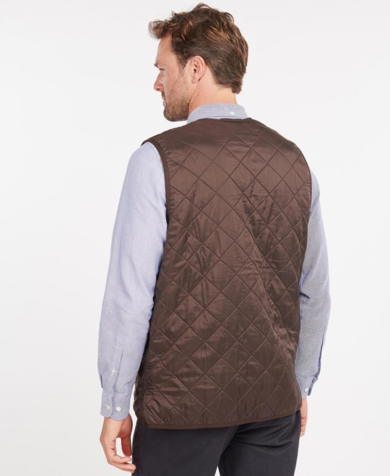 Chalecos Barbour Polarquilt Zip-In Liner Waistcoat Hombre Marrom Mexico | Q7C56540