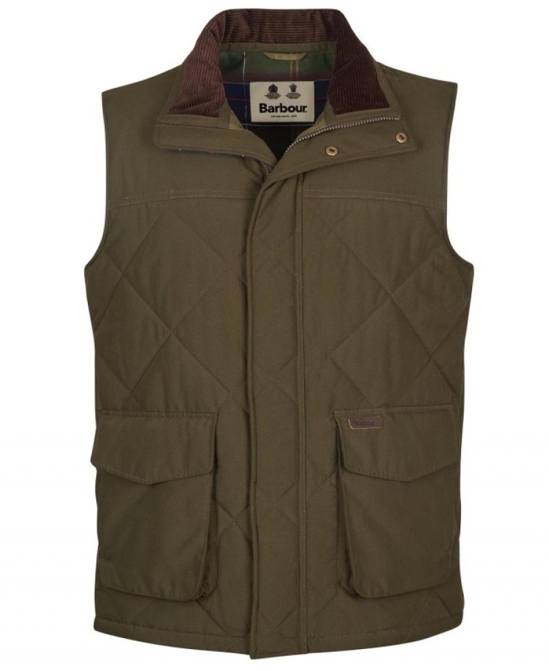 Chalecos Barbour Winterdale Gilet Hombre Verde Oliva Mexico | L0T54568