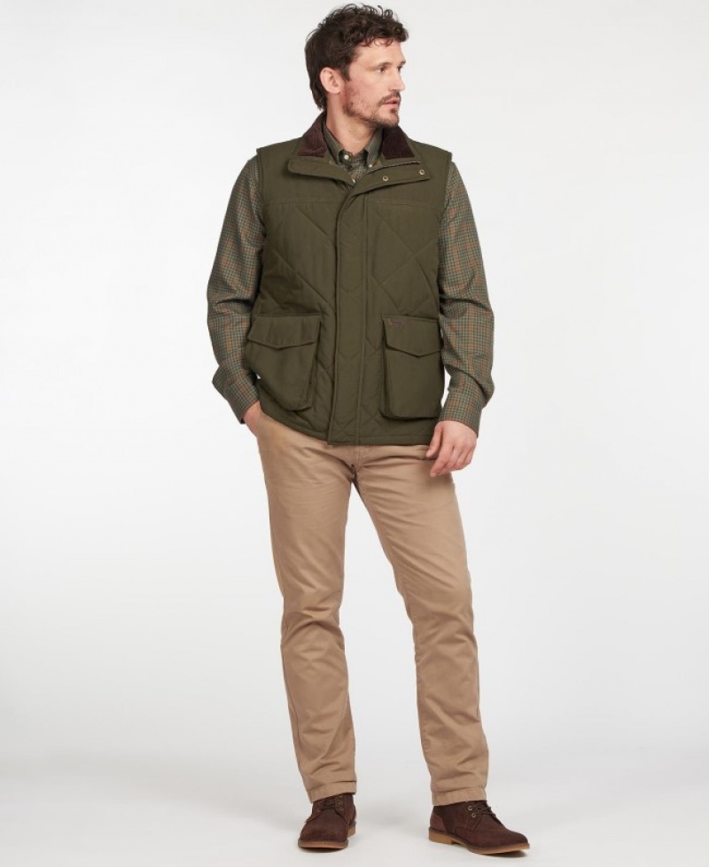 Chalecos Barbour Winterdale Gilet Hombre Verde Oliva Mexico | L0T54568