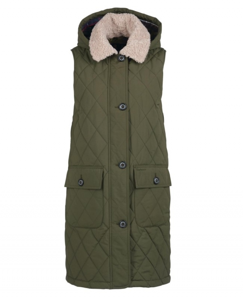 Chalecos Barbour Zander Gilet Mujer Verdes Mexico | T6B48595