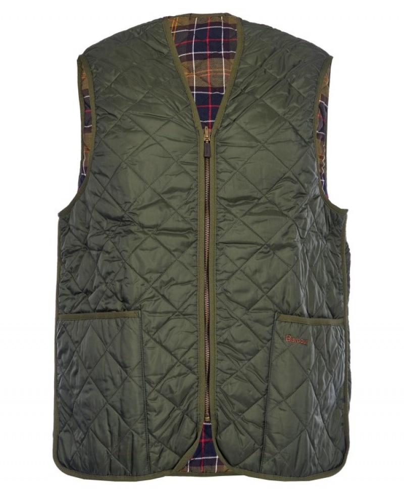 Chalecos Barbour Zip-In Liner Acolchado Waistcoat Hombre Verde Oliva Mexico | I8O62412