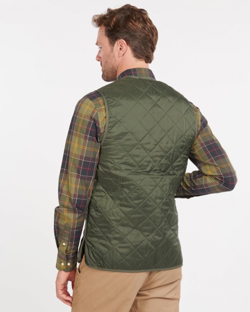 Chalecos Barbour Zip-In Liner Acolchado Waistcoat Hombre Verde Oliva Mexico | I8O62412