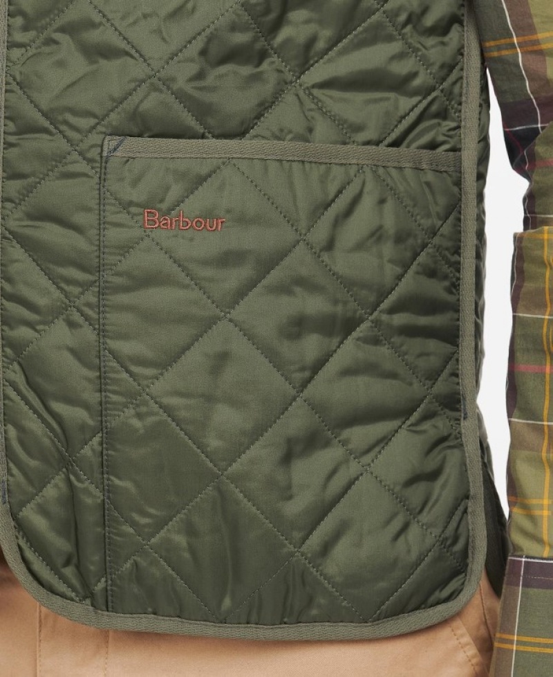 Chalecos Barbour Zip-In Liner Acolchado Waistcoat Hombre Verde Oliva Mexico | I8O62412