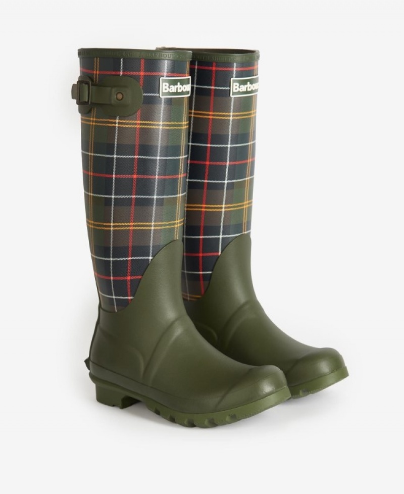 Wellingtons Barbour Tartan Bede Mujer Verdes Mexico | Q3H93881