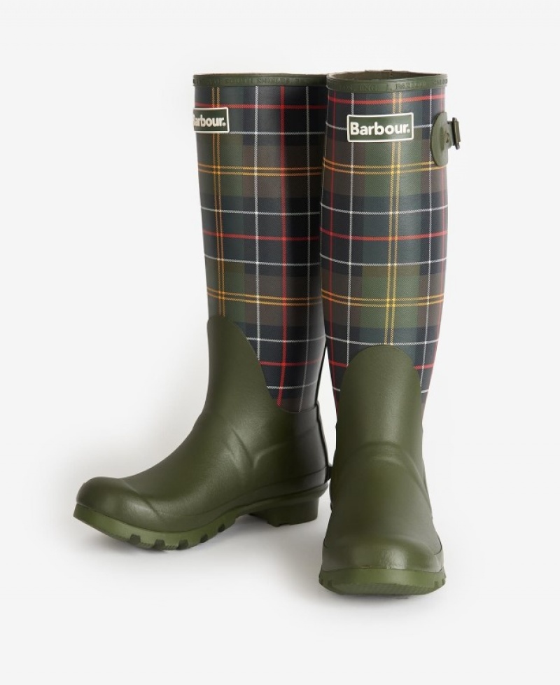 Wellingtons Barbour Tartan Bede Mujer Verdes Mexico | R3Y25295